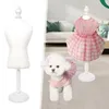 لعبة Dog Apparel Mini Doll Dress Form Form Pet Donquin Rack Display for Cat Clother Hanger Stand Stand Cloth Shelf324y