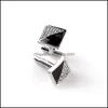 Manschettl￤nkar svart r￶d emalj manschettknappar m￤n triangel diamant formell aff￤r skjorta manschett l￤nkar knapp mode smycken droppleverans slips dhhyy
