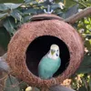 Vogelkäfige Outdoor Ornament Käfig Feeder Holz Hängen Papagei Nest Kleine Nidos Para Pajaros Coconut Shell Produkte DL60NL