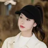 Ball Caps Han Edition Casual Autumn And Winter Lady Empty Top Baseball Cap Imitation Mink Color Outdoor Sports Running Tide For Female