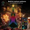 庭の装飾の理想的なLEDアプリスマートクリスマスツリーライトドリームカラーフェアリーストリングライトスタートッパーディーガーランドのためのホリデー装飾221114