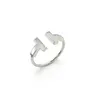 Rings for Jewelry Double t Shell Between the Diamond Ring Couple Foreign Trade Models Smile Set