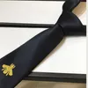 Luxe stropdasontwerper geborduurde stropdassen heren nekkleding zwarte stropdassen zakelijke kraag stropdas hoogwaardige banden voor pakken bruiloft accessoires
