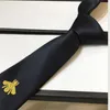 Luxury Necktie Designer Embroidered Neckties Mens Neckwear Black Ties Business Collar Tie High Quality Ties For Suits Wedding Accessories