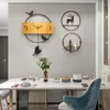 Orologi da parete Orologio adesivo Soggiorno Decorazioni per la casa moderne Design Articoli per l'arredamento Decorato Orologio da appendere decorativo da cucina