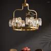 Lustres tous cuivre classique de luxe en cristal lustre de lampe d'oiseau