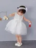 Mädchen Kleider Vintage Spitze Baby Hochzeit Festzug Kleid Kleinkind Prinzessin Kleine Mädchen 1 Jahr Geburtstag Party Geboren Taufkleider