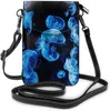 Borse borsetti gelatine del cellulare blu cellulare blu cellulare crossbody borsetto spalla