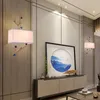 Applique murale moderne brève nordique 220V métal LED Wandlamp pour chambre salle à manger Foyer étude Style américain Loft décor lumières