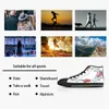 DIY benutzerdefinierte Schuhe Männer klassische Leinwand High Cut Skateboard lässig UV-Druck Minze Damen Sport Turnschuhe wasserdicht Mode im Freien Akzeptieren Sie die Anpassung