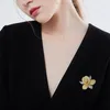 Brooches Senyu Luxury Flower High Quality Brass Rhodium Gold Plating fill Zirconia women Jewelry美しいパーティーバンケットコサージ