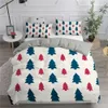 Set di biancheria da letto Natale moderno e minimalista Cartoon Tree Copripiumino Tre pezzi singolo Queen King Size Deluxe Duvet 221116