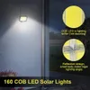 Décorations de jardin COB LED solaire alimenté lumière extérieure PIR capteur de mouvement étanche mur d'urgence lampe de sécurité pour la décoration 221116