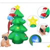 Christmas Decorations Led Light Inflatable Christmas Tree With Funny Santa Claus Dog Star Party Holiday Blowing Up Indoor Outdoor Gl Dht7A