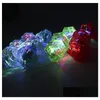 Party Favor Gigantic Diamond Lightup Ring GLOW LED Flashing Party Favors For Kids Adts Event Holiday Decorations Drop Delivery Home DHRD8