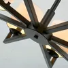シャンデリアファブリックシェードアイアンシャンデリア照明器具luminaria光沢天井e14ベッドルームリビングルームランプ用ライト