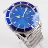 Avanadores de punho 46mm Blue Dial