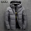 Piumino da uomo GAAJ Giacca da uomo di marca Felpa con cappuccio Cappotto invernale caldo Anatra bianca Piumino spesso Giacca a vento Parka Giacche Soprabito Anorak Uomo 221117