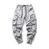 Pantaloni da uomo HOUZHOU Pantaloni cargo neri Pantaloni hip-hop Techwear Hippie per streetwear Tasche taglie forti Oversize 221117