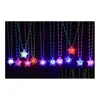 Party Favor Led Light Up Cartoon Pendants Necklace Christmas Kids Adts Party Favors Creative Luminous Glow Necklaces Acrylic Lanyard Dhwm3