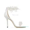 Свадебные свадебные туфли сандалии высокие каблуки Lady Summer Brands Maisel Lxuxry Crystal Crystal изысканный вечер