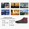 Custom Canvas schoenenSchoenen casual Sneakers Mannen Vrouwen Mode Zwart Oranje Mid Cut Ademend Outdoor Wandelen Jogging Color12948970