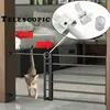 Cat Carriers Pet Dog Gate For Indoor And Outdoor Retractable Isolation Door Safety Enclosure NO Drilling Adjust Size Supplies