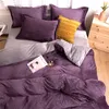 Yatak Setleri Kış Sıcak Süper Yumuşak Yorgan Kapağı Basit Düz Renk Flannel Yorgan Kalın Çift Taşıcı 150x200cm 221116
