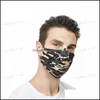 Designer masker kamouflage masker ridning hängande öron ansiktsmask för adt antidust andningsbar tvättbar bomull återanvändbar m dröm b zeg drop dhu6d