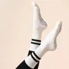 Alo Yoga Socks Women's Indoor Fitness Dance Non Slip Silicone Sole Middle Tube Yoga Socks-18