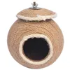 Птичьи клетки гнездо части клетки орнамент деревянный попугай кокосовый кокосовый ракушка Небольшое открытое канарейка Nidos para para