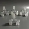 Raucherzubehör 3 Gelenke auf einem Dropdown-Adapter für Bong-Wasserpfeifen Glas-Dropdown-Adapter Doppelkopf 14 mm 18 mm männlich weiblich Bongs Rauchen