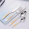 Dinnerware Sets Children Stainless Steel Portable Party Tableware Cutlery Set Fork Spoon Knife Jogo De Jantar Kitchen Utensils DL6D