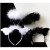 Autre la fête d'événement fournit la lumière LED LED Angel Halo Bandon White Feather Wings Party Glowing Hairherstick Christmas Fancy Dishy Cost Dh4dm