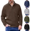 Pulls pour hommes Pull d'hiver à la mode anti-chariot à la mode et à la couleur de la couleur solide épaisse pour faire du shopping