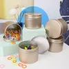 Storage Bottles 5Pcs 100ml 65 50mm Jar Silver/Matte Gold Tin Box Aluminum Portable Empty For DIY Salves Skin Care Beauty Samples