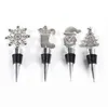 Party Favors 4Styles Xmas Theme Santa Elf Pinecone Christ Tree Bottle Stopper Christmas Gifts Wine Stopper Supplies Kitchen Tool SN247