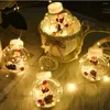 Party Decoration DIY Christmas Ball Santa LED CUNTAIN LIGHT STREK TRE FÖR HEM ÅR GENTER NAVIDAD XMAS DECOR