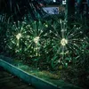 Strings Solar Inserted Copper Fireworks Lamp Dandelion String Outdoor Waterproof Courtyard Decoration Peacock Lawn