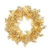 Dekorative Blumen A0KE Weihnachten Künstlicher Kranz Gold Silber Schaum Pulver Obst Hängende Girlande