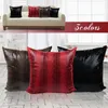 Kudde nordisk mocka Snake Mönster Bronzing Pudowcase Bright Leather Look Throw Sofa Home Car Couch Decor Cover