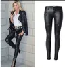 Leggings pour femmes grandes plus taille pantalon en cuir Pu femme push up up noire sexy femelle leggings pantalon crayon skinny décontracté t221020