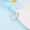 Anello scintillante con stelle cadenti in argento sterling 925 con Clear Cubic Zirconia Fit Pandora Jewelry Fidanzamento Wedding Lovers Fashion Ring per le donne