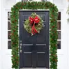 Decorative Flowers Christmas Garland 9FT Artificial Stair Mantel Fireplace For Decorations Delicate Berries Pine Cone Farmhouse