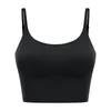 Yoga Outfit Women Longline Tank Top Padded Sports Bra With Adjustable Strap Workout Fitness Running Camisole Crop
