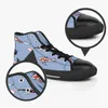 Chaussures de point pour hommes baskets personnalisées toile femme mode noir orange mid coupe respirant sportif jogging jogging color29