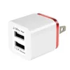 USB -laddare Dual 2 Ports US Plug 5V 2.1A 1A Travel Wall Adapter Mobiltelefonladdare för Samsung Huawei LG