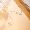 Choker Shiny Paved Tiny Crysral Circle Necklaces For Women 2022 Gold Color Chain Jewelry Accessory