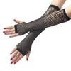 Knie pads dames handschoenen 2022 punk holle gaten sexy goth dames disco danskostuum vingerloos gaas visnet motorfiets drop