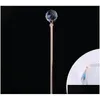 Party Decoration Round Crystal Ball Scepters Magic Wand Gold Sier Shinning Diamond Pageant Stick Birthday Party Wedding Fairy King F Dhtsj